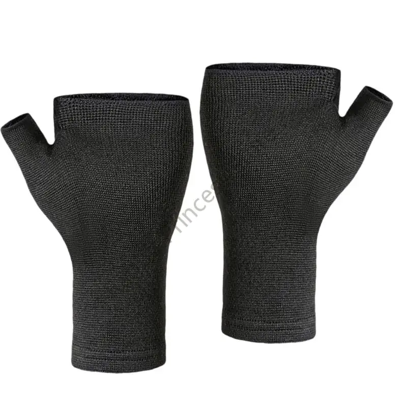 

BX0F 1pair Half Finger Gloves Breathable Meshes Wrist Brace Sleeve Wrist Thumb Bands For Gym Workouts And Sports Activities
