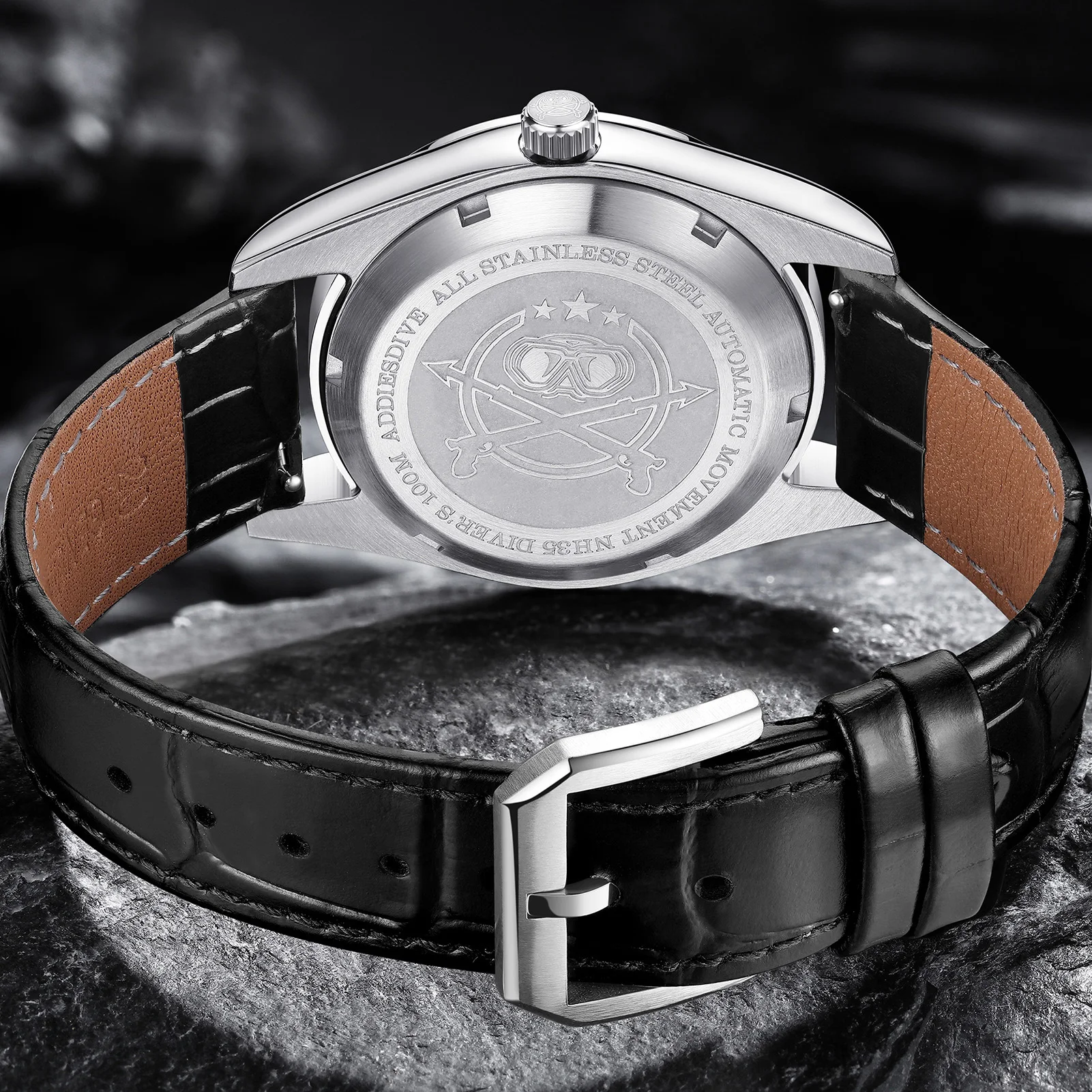 ADDIESDIVE AD2118 Watches Men Luxury NH35 Sapphire Automatic Mechanical Watch Stainless Steel 10ATM Waterproof Men's Wristwatch view 6