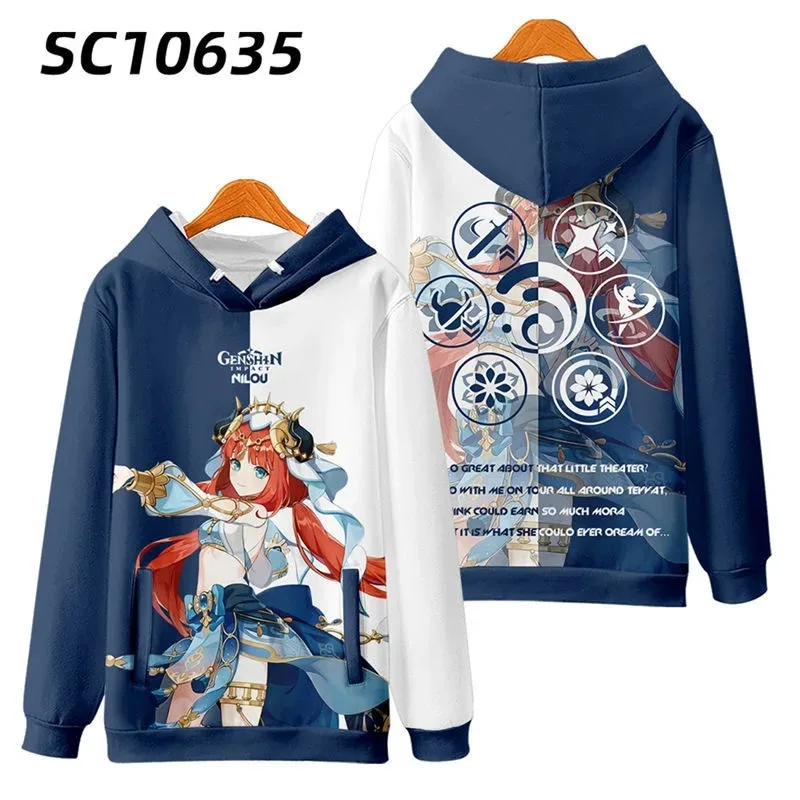 

Genshin impact nilou 3d printing man/woman autumn fashion popular game hoodies sweatshirt long sleeves pollover