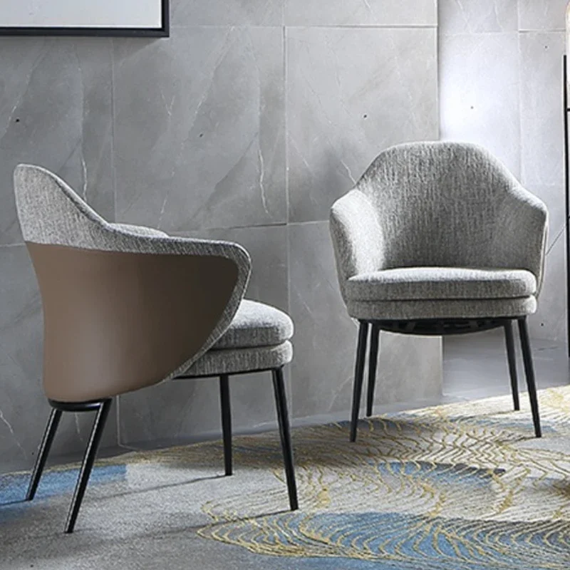 

Anji dining chair, light luxury high-end Italian minimalist high-end leather dining table and chairs