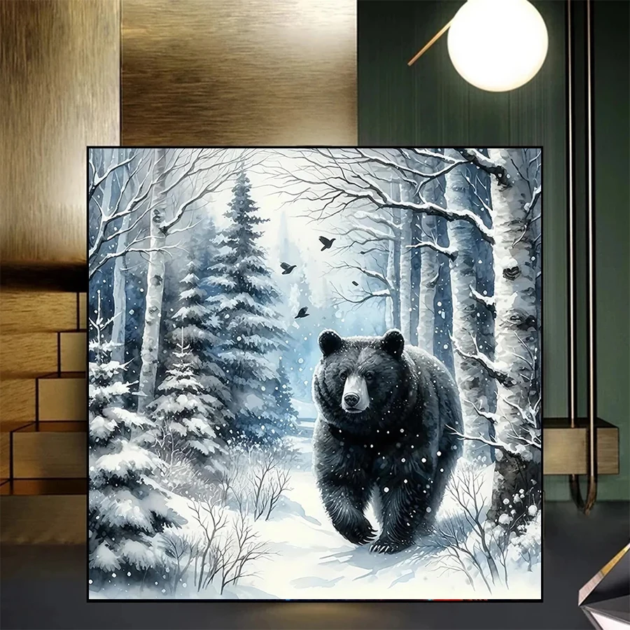 5D DIY Diamant Stickerei Bild Schnee Berg Tier Bär Diamant Malerei Kreuz Stich Mosaik Neue Ankunft Wand Kunst
