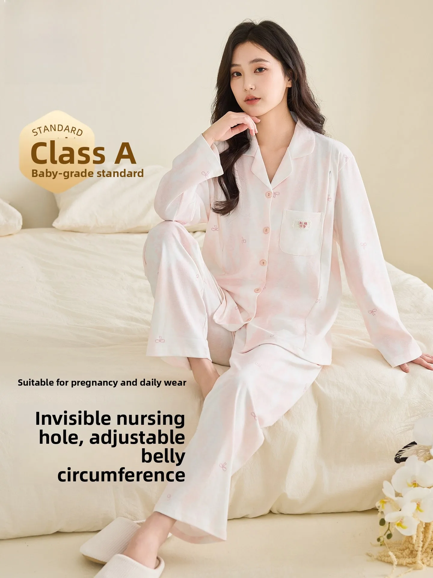 camison-de-maternidad-100-algodon-manga-larga-tipo-cardigan-abierto-absorbe-la-humedad-conjunto-de-ropa-de-dormir-para-l