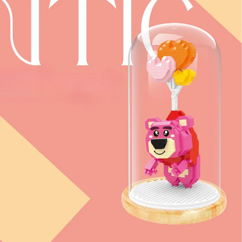 

Disney Star Dailu creative assembly micro-particle building block cartoon strawberry bear educational children's toy ornament