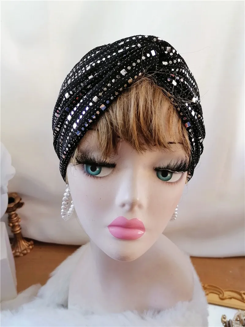 Sequin Elastic Hairbands Headband Head Wear Hair Ornaments Ladies Hair Accessories Girls Hair Hoop Headpiece Turbans