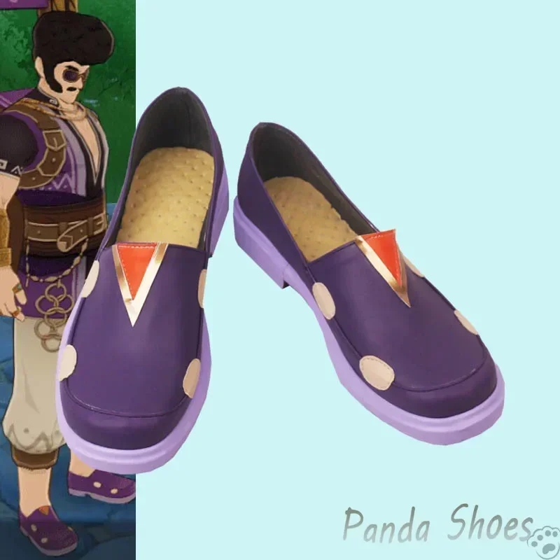 

Genshinimpact Liben, обувь для косплея, аниме-игра, потому что фиолетовые сапоги, костюм для косплея в стиле комиксов Liben, обувь для вечеринки на Хэллоуин