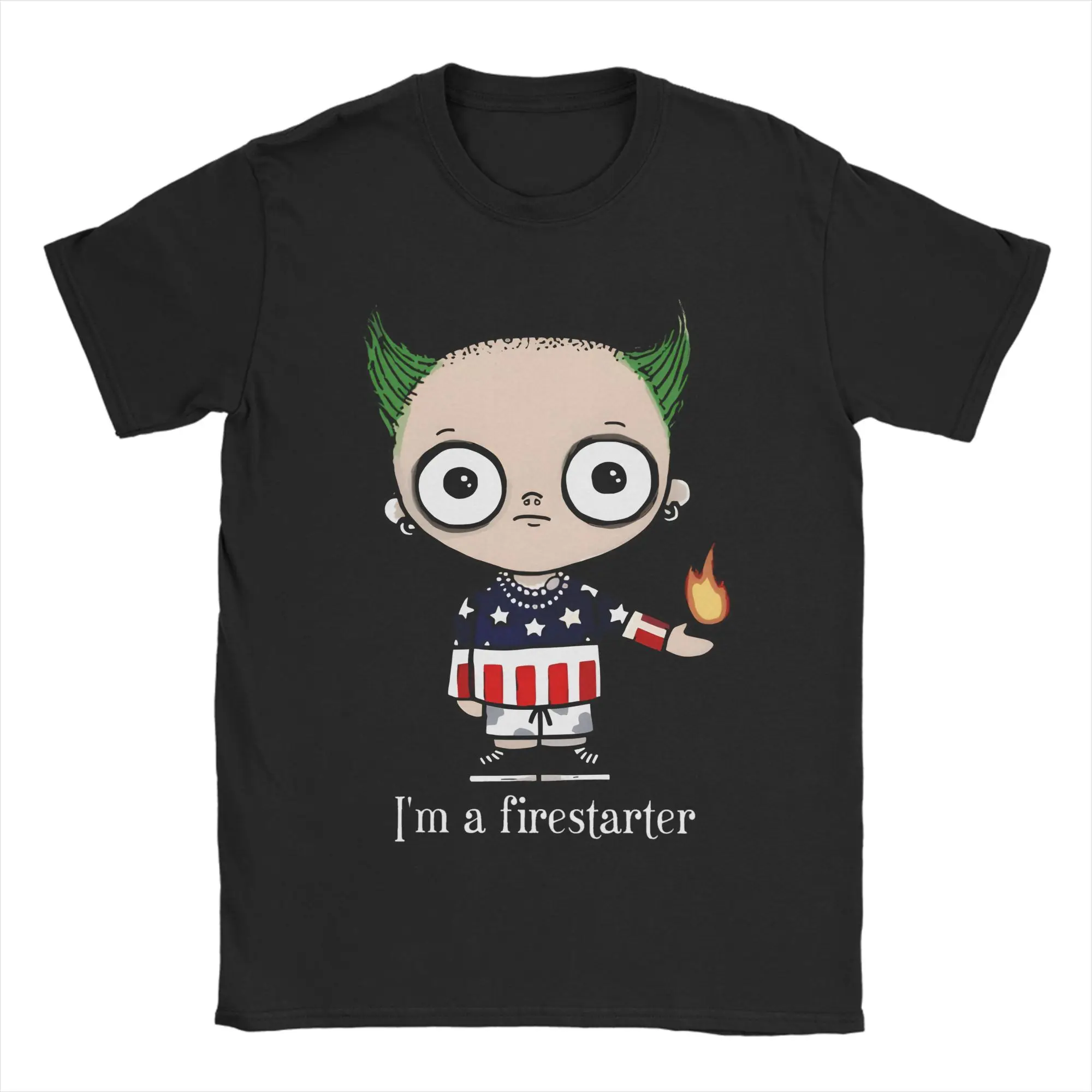 Firestarter The Prodigy  T Shirt  Harajuku T Shirts Short Sleeves Funny Tshirt Summer Pure Cotton O Neck 4XL 5XL 6XL Tees