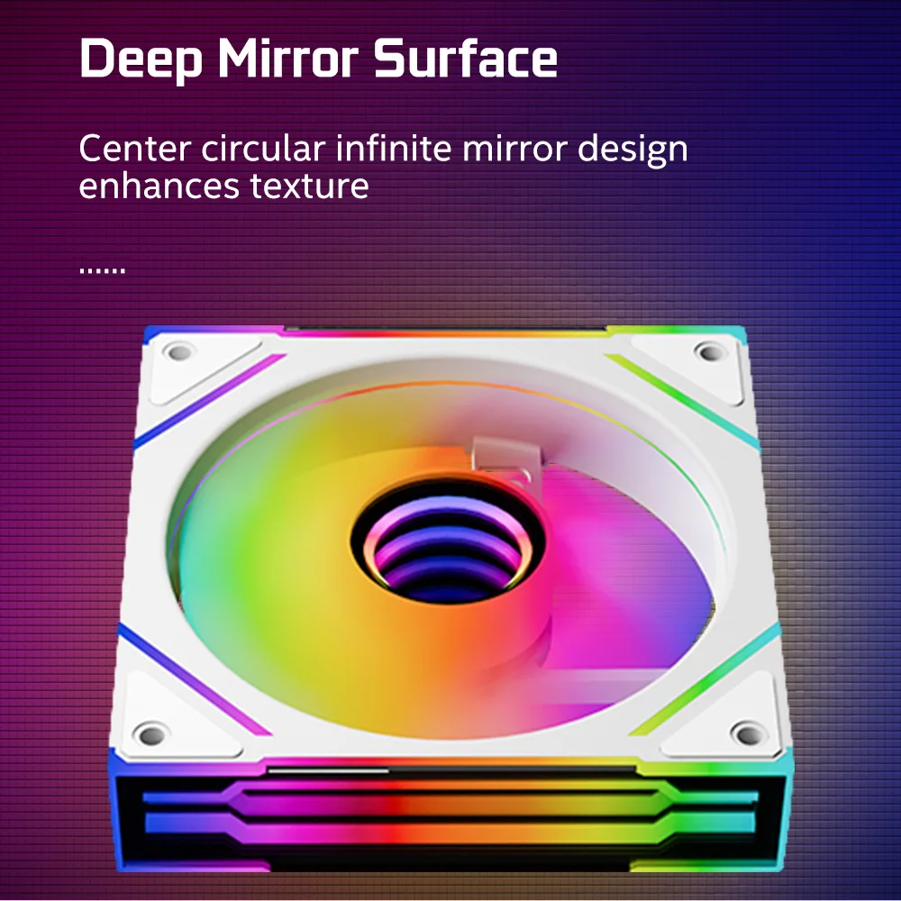 Jungle Leopard Prism 4 EX Case Fan 12CM Cooling Desktop Silent Divine Light Synchronous Side Infinite Mirror PWM