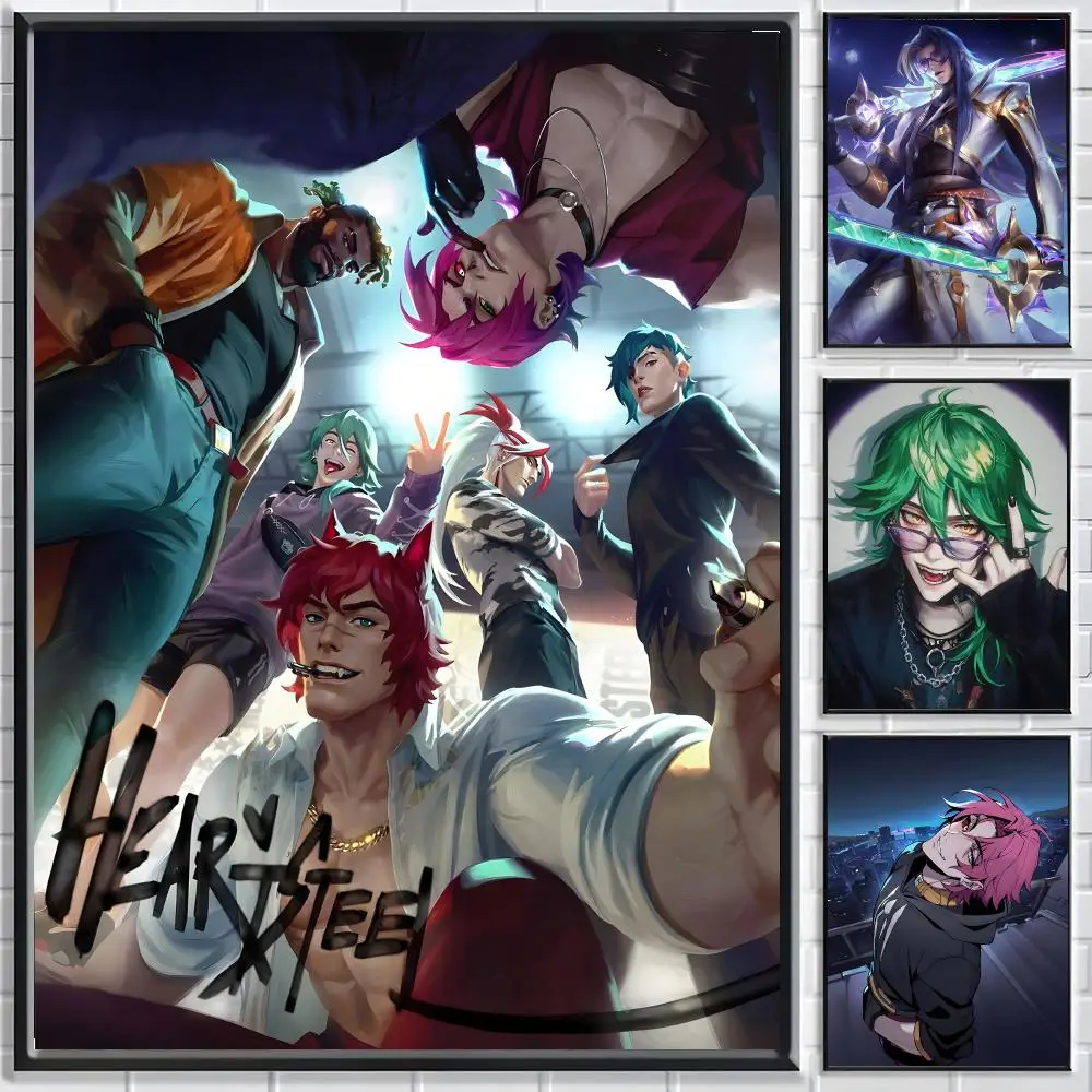 Virtual Band HEARTSTEEL Poster Classic poster and wall art prints are suitable for living rooms, bedrooms,and home