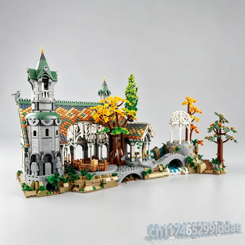 6181PCS Enchanted Forest Valley Building Blocks Fantasy Elven Architecture Model DIY Assembly Toy Home Display Collection Gift