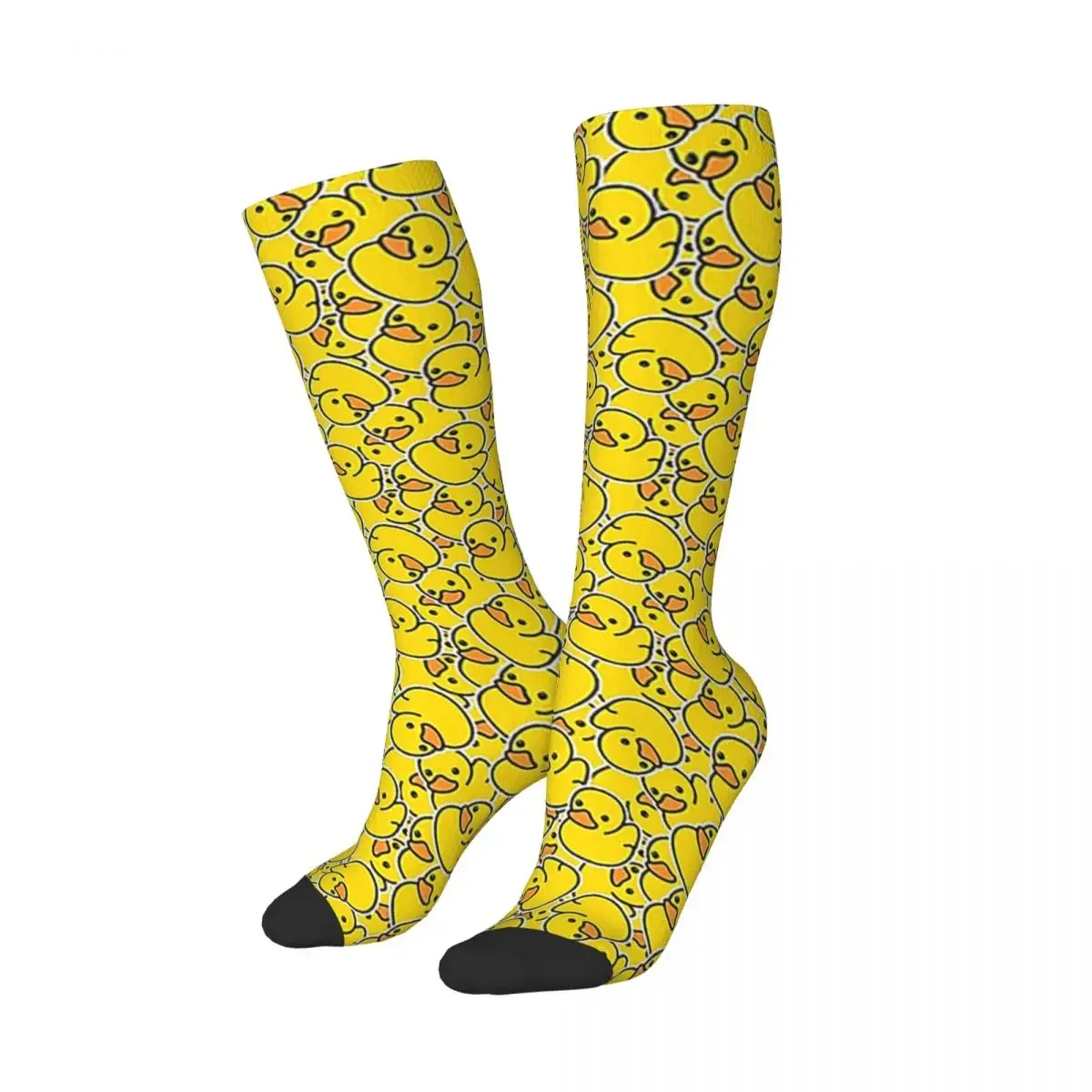 Yellow Classic Rubber Duck Socks Harajuku High Quality Stockings All Season Long Socks Accessories for Unisex Christmas Gifts