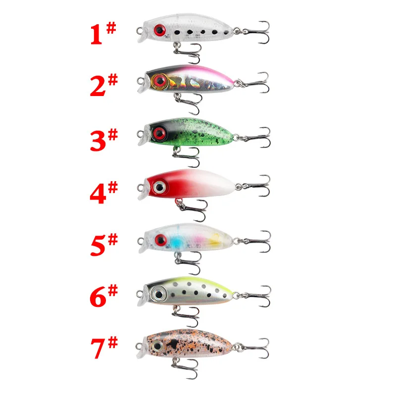 Luya Bait Mino Japanese Microorganism Fish Bait 4.3cm/3g Forked Mouth False Fish Bait and Fishing Gear Products