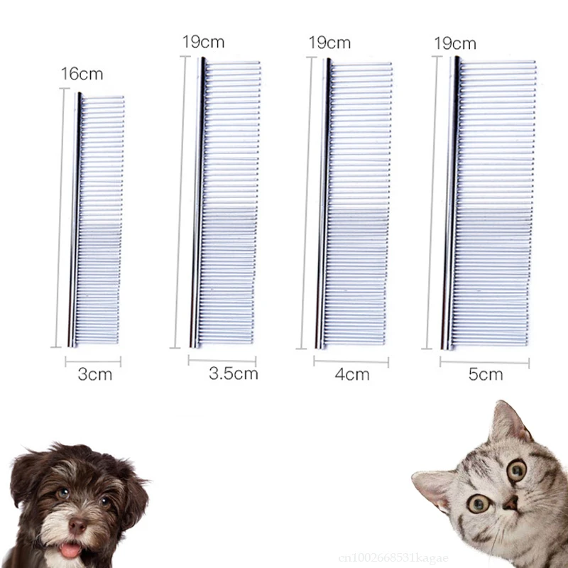 Stainless Steel Pet Comb for Dog Cat Hair Removal Dematting Grooming Comb Gently Removes Loose Undercoat Flea Dropshiping