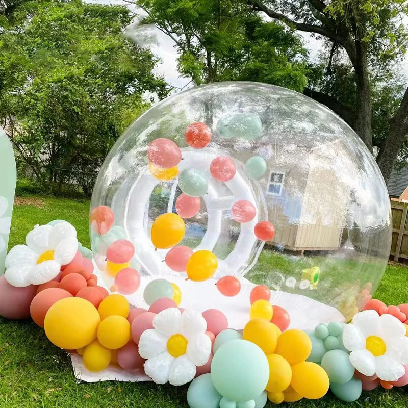 【JINLI TOYS】 Inflatable bubble house PVC tent balloon trampoline bubble house transparent tent with 8 accessories