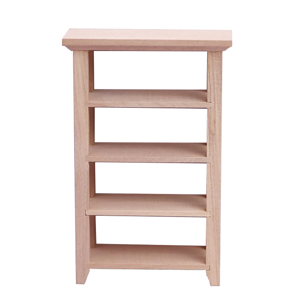 1/12 Dollhouse Miniature Accessories Mini Storage Rack Simulation Bookshelf Flower Stand Model Toy for Doll House Decoration