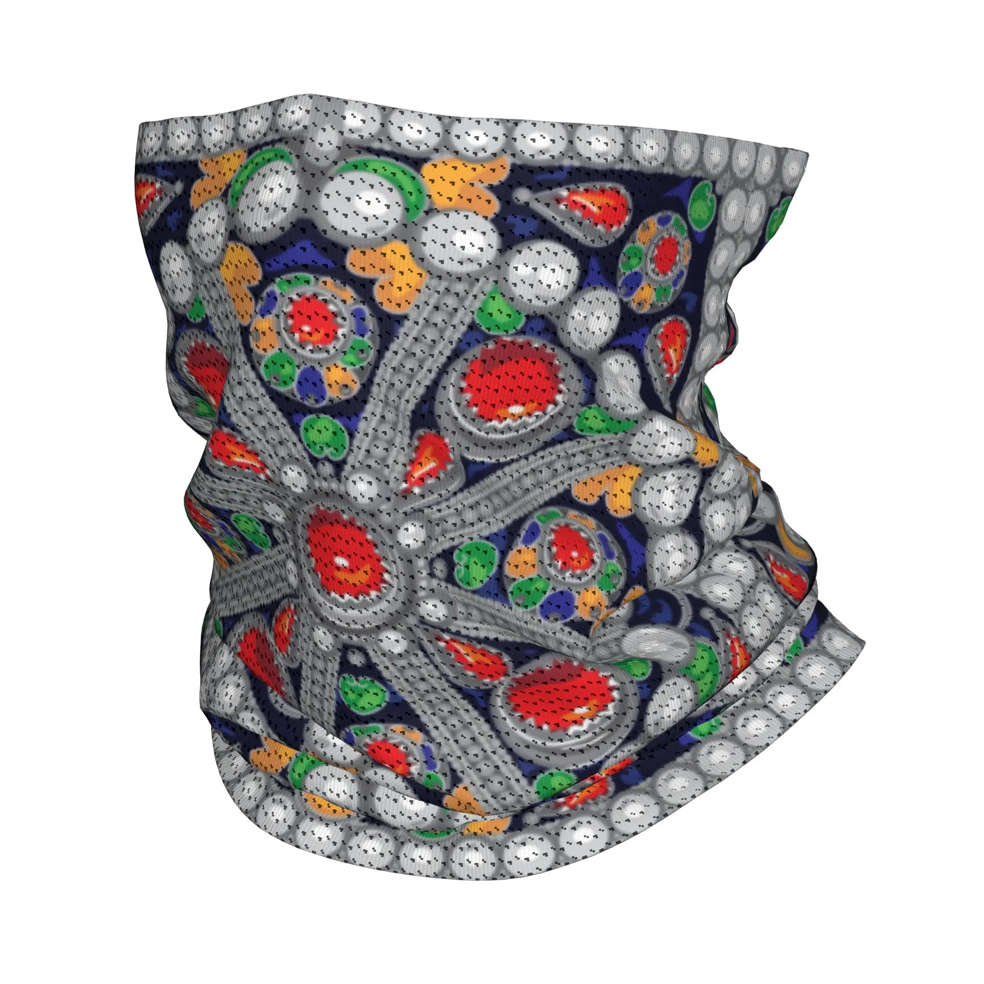 Custom Tafzimth Kabyle Fibula Bandana Winter Neck Warmer Women Wrap Face Scarf for Ski Geometric Ethnic Berber Gaiter Headband