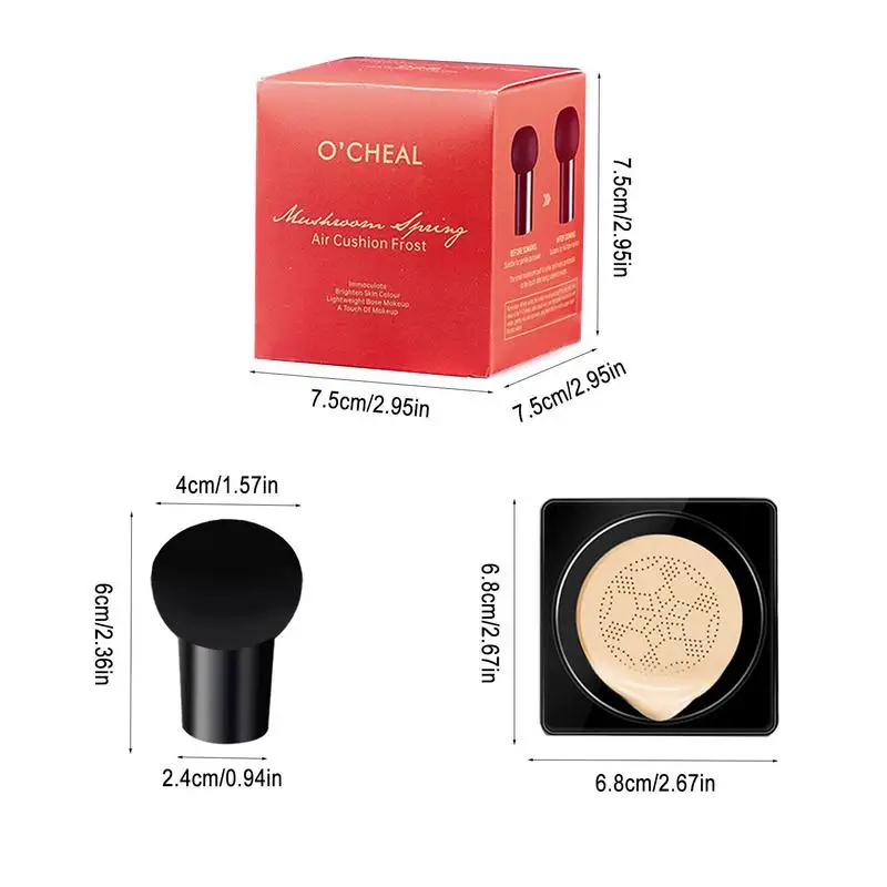 CC Cream Mushroom Head Air Cushion Brightening Long Lasting Foundation Natural Concealer Moisturizing Brightening BB Cream