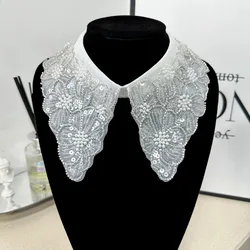 New Diamond Embroidery Women's Lace Collar Fake Collar Lace Up Shawl Detachable Shirt Collar Dingzhu Shawl Collar