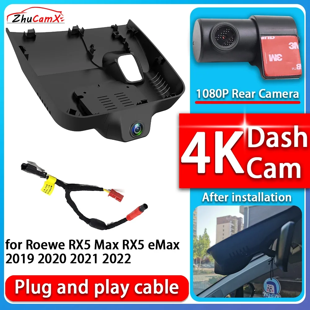 

4K 2160P Camera Plug and Play Dash Cam Video Night Vision For Roewe RX5 Max RX5 eMax 2019 2020 2021 2022