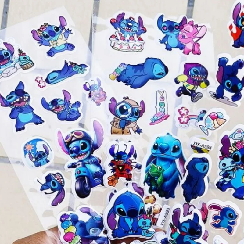 1 Sheets Disney Cute Cartoon Anime Lilo & Stitch Stickers Diy Diary Stickers Stitch Birthday Party Decoration Fun Classictoy