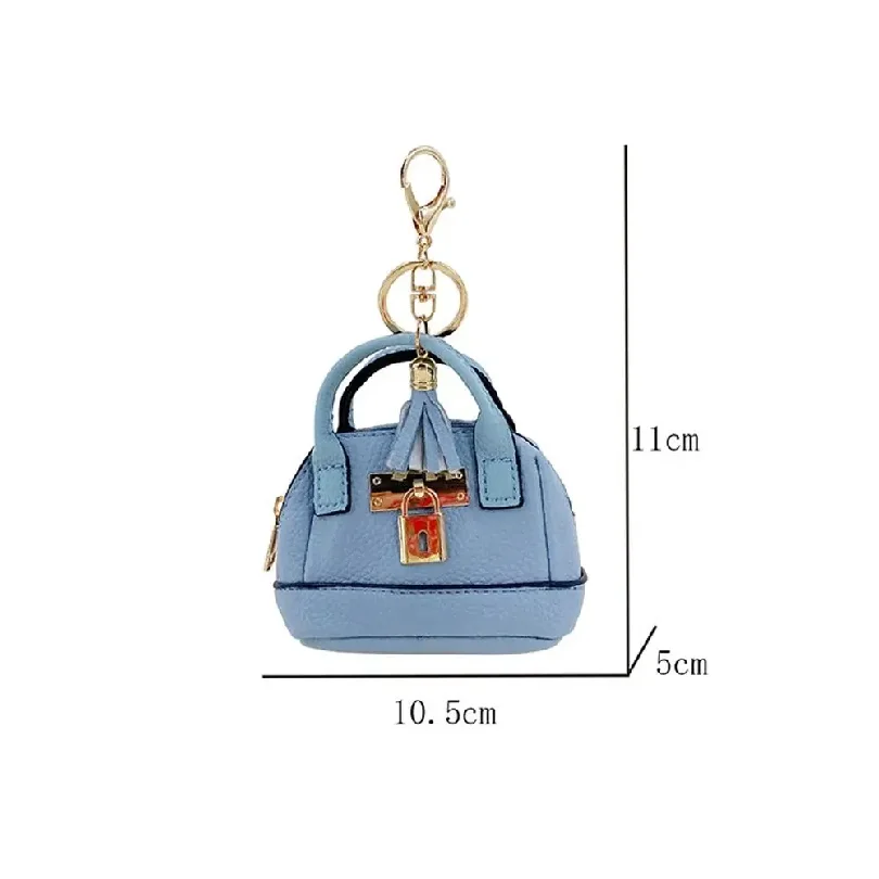 Mini Handbag Coin Purse With KeyChain Mini Luxury Headphone Bag Leather Coin Bag Small Leather Mini Handbag Keychain Women/Lady view 6