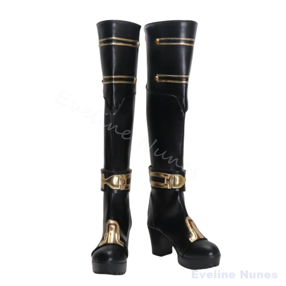 Cosplay Shoes Long Boots Caitlyn Cosplay Enforcer Outfit Cupcake Cait Sprout For Halloween
