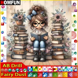 HOMFUN Fairy Dust AB Diamond Painting Full Square/Round Drill 5D DIY 