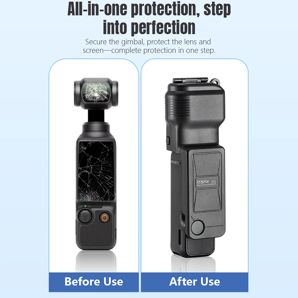 Для DJI Osmo Pocket 3, стабилизатор и защитная пленка для экрана, пыленепроницаемый защитный чехол с защитой от падения для Osmo Pocket 3, аксессуары для объектива камеры