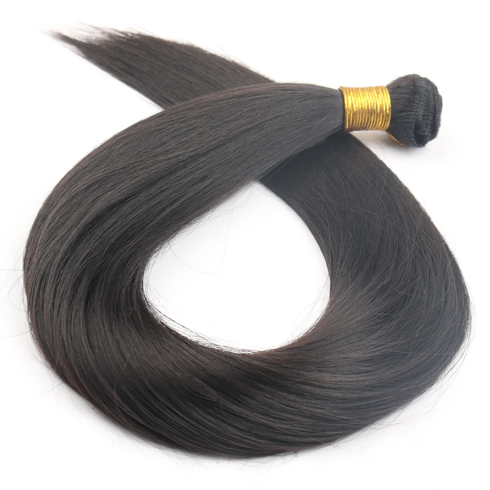 Bone Straight Hair Bundles Salon Natural Hair Extensions Fake Fibers Super Long Synthetic Yaki Straight Hair Weaving Full to End