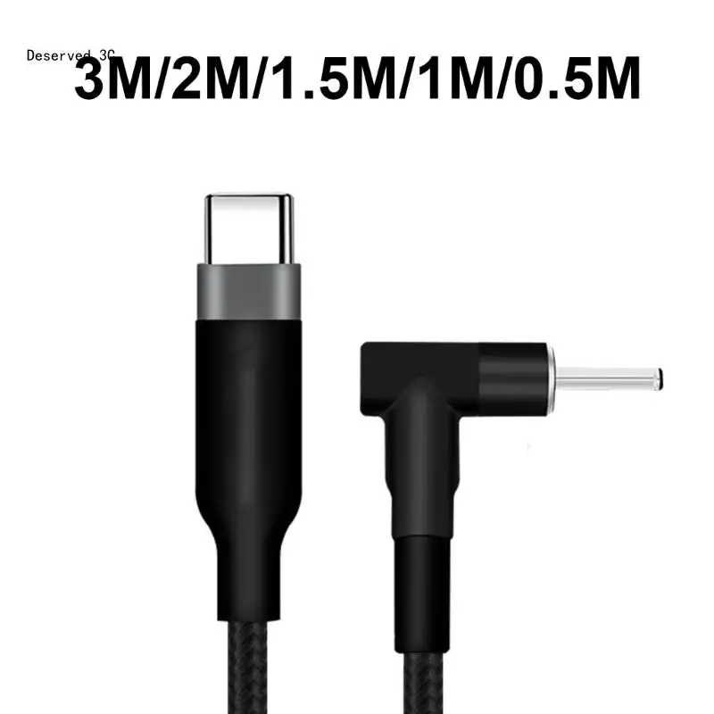 

Laptop Charging Cord USB C to DC4.0x1.35mm Interfaces Charging Cable Flexible Braided Fabric 0.5/1/1.5/2/3.0M