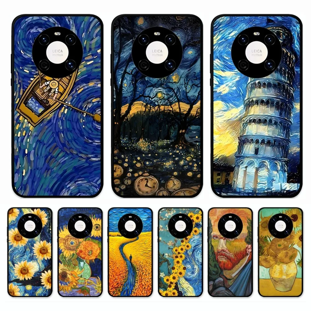 V-Van Gogh Oil Painting Phone Case For Huawei Mate 10 20 30 40 50 lite pro Nova 3 3i 5 6 SE 7 pro 7SE