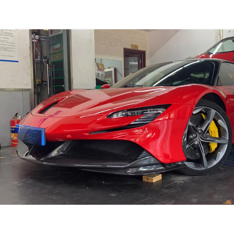 OEM Factory Replica Autoclave Dry Carbon Front Lip Splitter , Gloss UV Anti-Yellow Coati