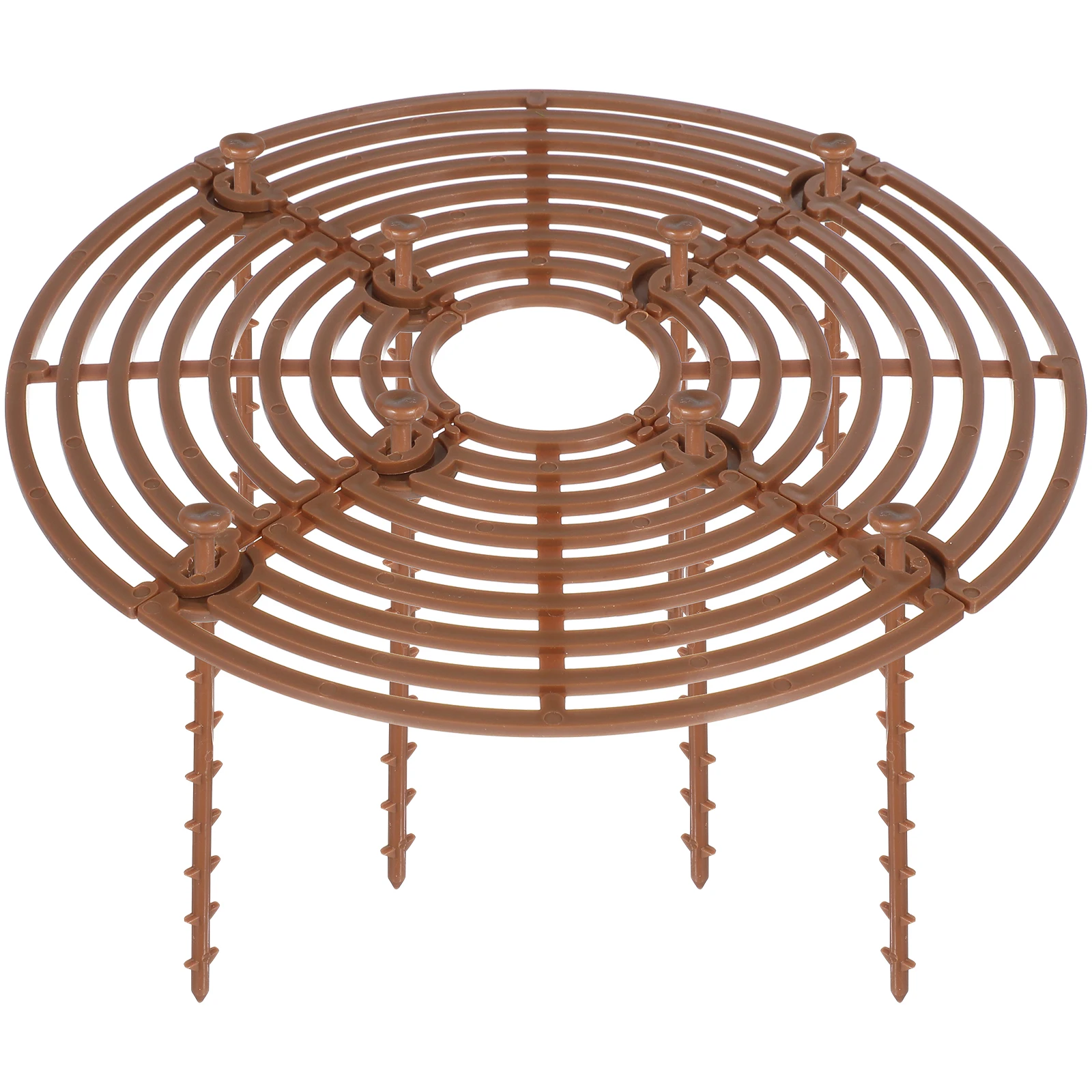 

2pcs Coffee Small Round Protection Mesh Cover Plant Pot Grid Flower Protector Waterproof Corrosion Resistant Durable Child