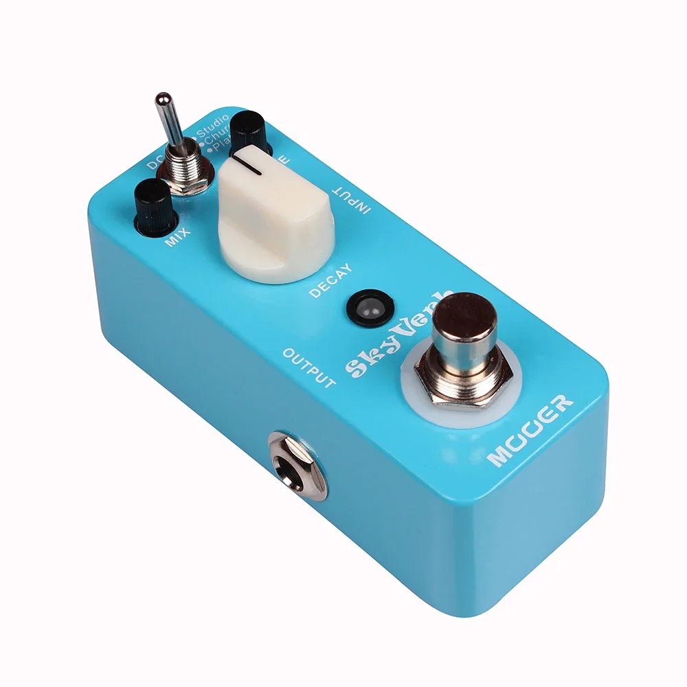 MOOER Skyverb ギターエフェクトペダルデジタルリバーブ 3 リバーブモードスタジオプレートトゥルーバイパスフルメタルシェルエレキギターペダル
