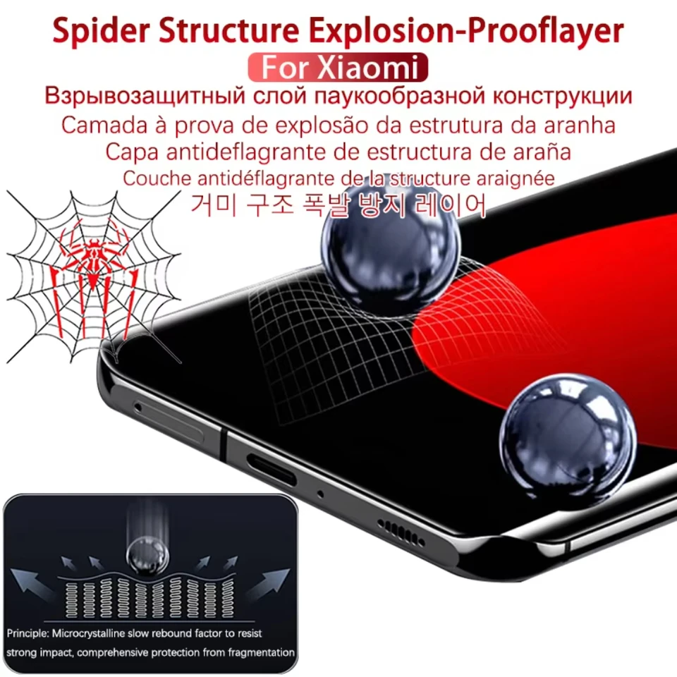 5 Piezas Película de Hidrogel HD para Xiaomi Mi 15T Pro 14T 13T 12T 11T 10T Note 10 Protector de Pantalla 17 Pro Max 15 14 13 12 11 10 ultra Lite 5