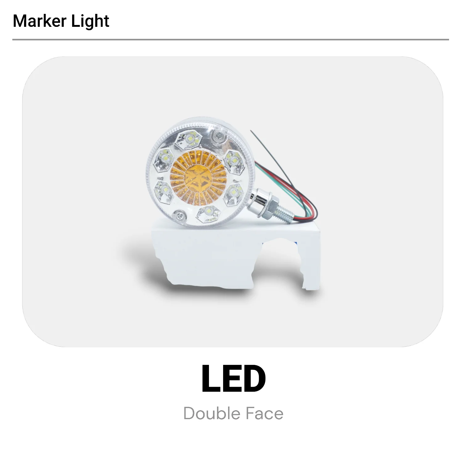 2PCS 80mm Diameter Plastic LED Turn Signal Light, Marker Lamp for Truck Pickup Off-road Vehicle