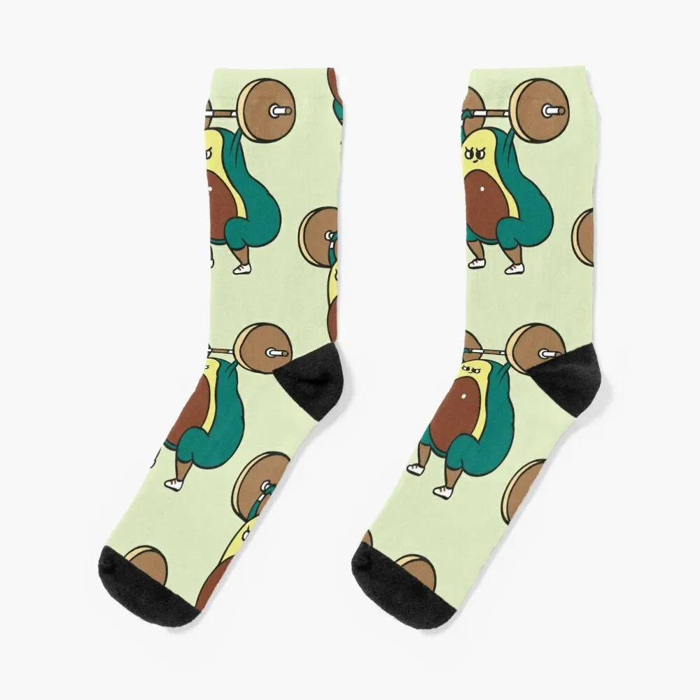 

The snatch weightlifting Avocado Socks crazy Stockings gym Socks Men Women's