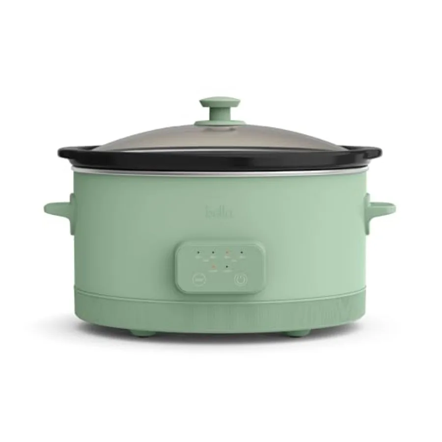 

6.0 Qt Programmable Slow Cooker Ceramic Nonstick Coating Adjustable Temperature and Cooking Times Dishwasher Safe Stoneware Pot