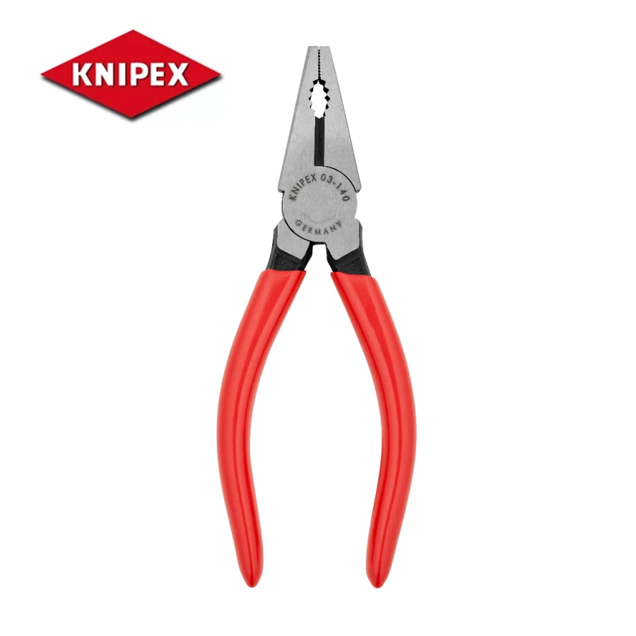 

KNIPEX 0301140 Combination Pliers With Cutting Edges for Soft and Hard Wire Polished and Plastic Coated