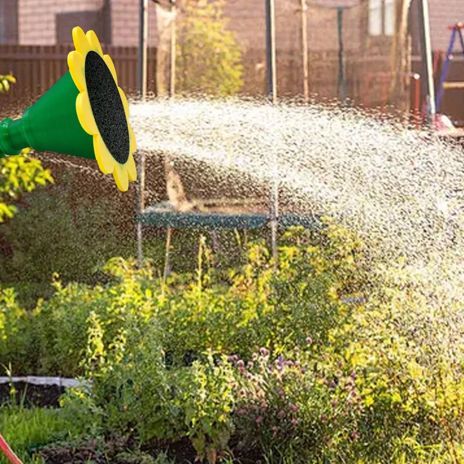 Aspersor de jardín con flor con flujo de agua suave, cabezal de aspersor para riego de plantas, aspersor de césped para patio, patio, juegos al aire libre para niños
