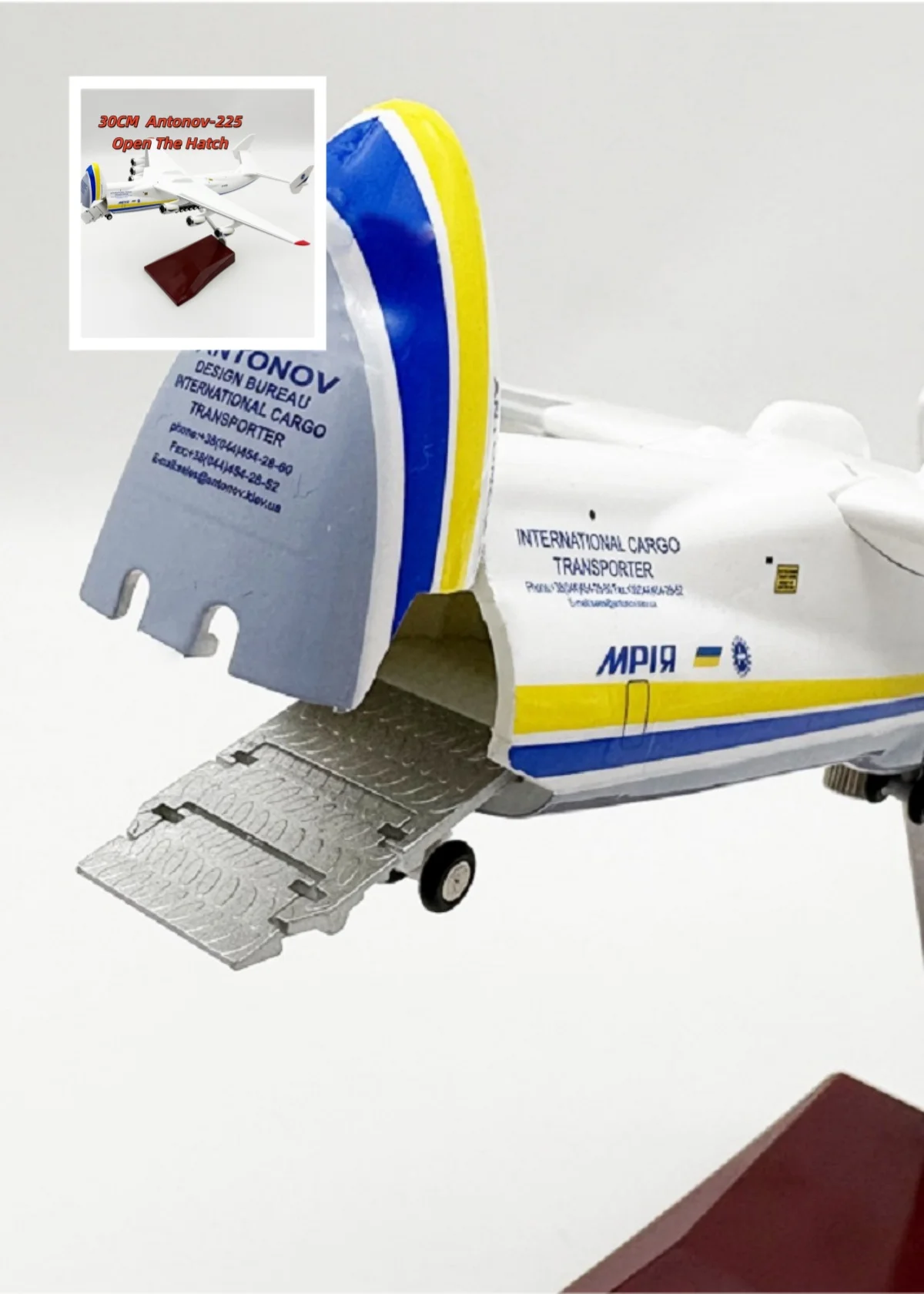 

30cm Scale Aircraft Resin Antonov An225 Transport Hatches Can Be Opened Diecast Airplanes Model Assemble Collectible Aircraft