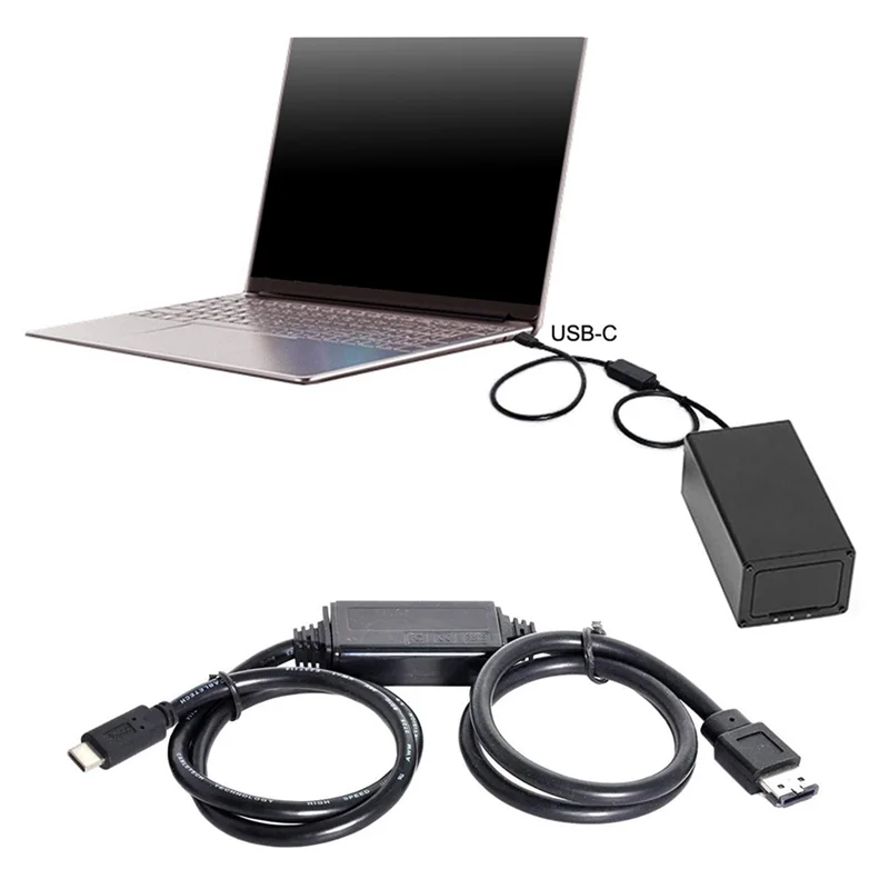 

A92Z 2X ESATA To USB C Cable USB Type C Male Host To ESATA Esatap HDD Cable For Laptop PC