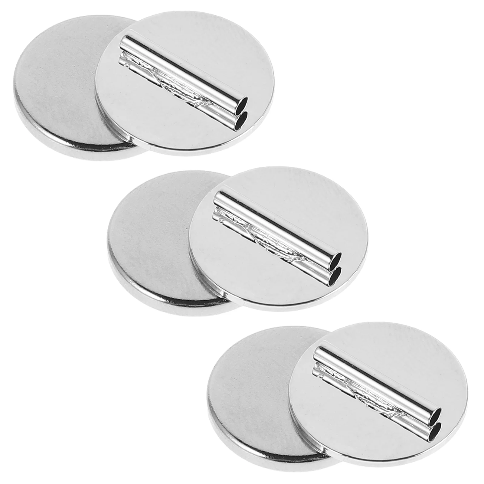 

3 Pcs Mini Pin Brooch Converter Garment Magnet Buckle Boutonniere Pins Metal Holder Magnetic Part