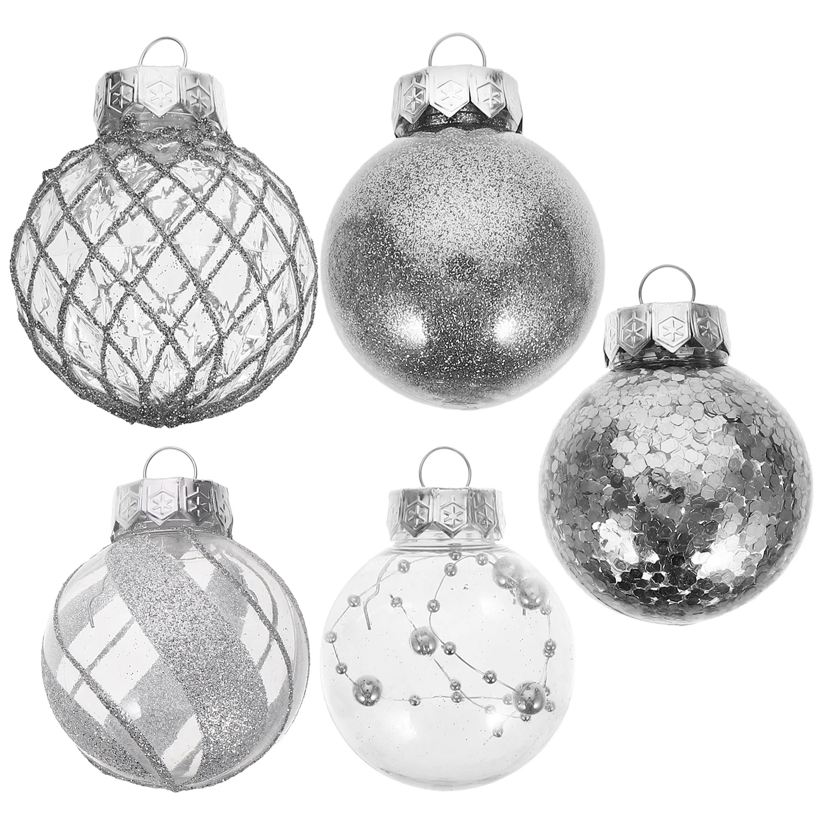 

30Pcs Christmas Tree Ornaments Glitter Xmas Balls Easy to Hang Elegant Holiday Decor Set Christmas Ball Hanging Tree Ball