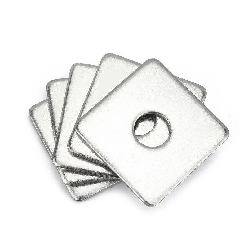 Square Plate Washers M3 M4 M5 M6 M8 M10 M12 M14 M16 M18 M20 304 Stainless Steel Flat Pad Spacer Gasket Square Washers