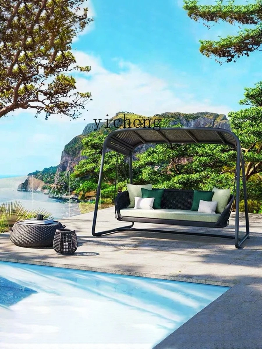 

LSL Outdoor Courtyard Swing Chair Villa Balcony Lazy Sofa Recliner Hanging Basket