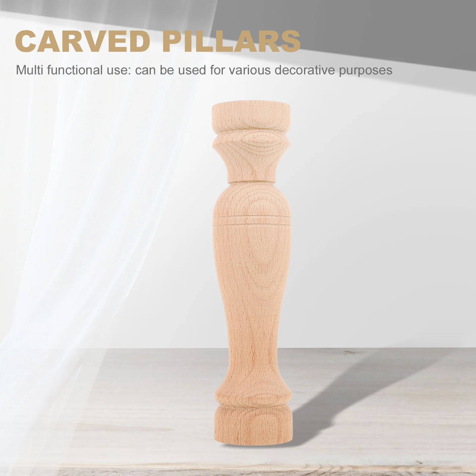 

Wooden Carved Wood Column Cabinet Post Decorative Furniture Leg Wood Table Post for Railing Cabinet Column Wooden Leg