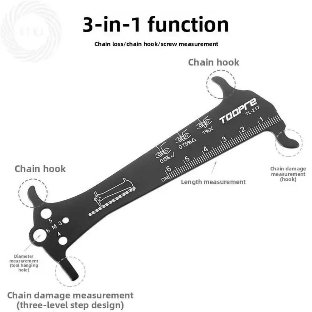 For Road Bike Cycling Repair Stainless Steel Compatible with All Bike Chain Wear Indicator Checker Gauge Measurement Tool