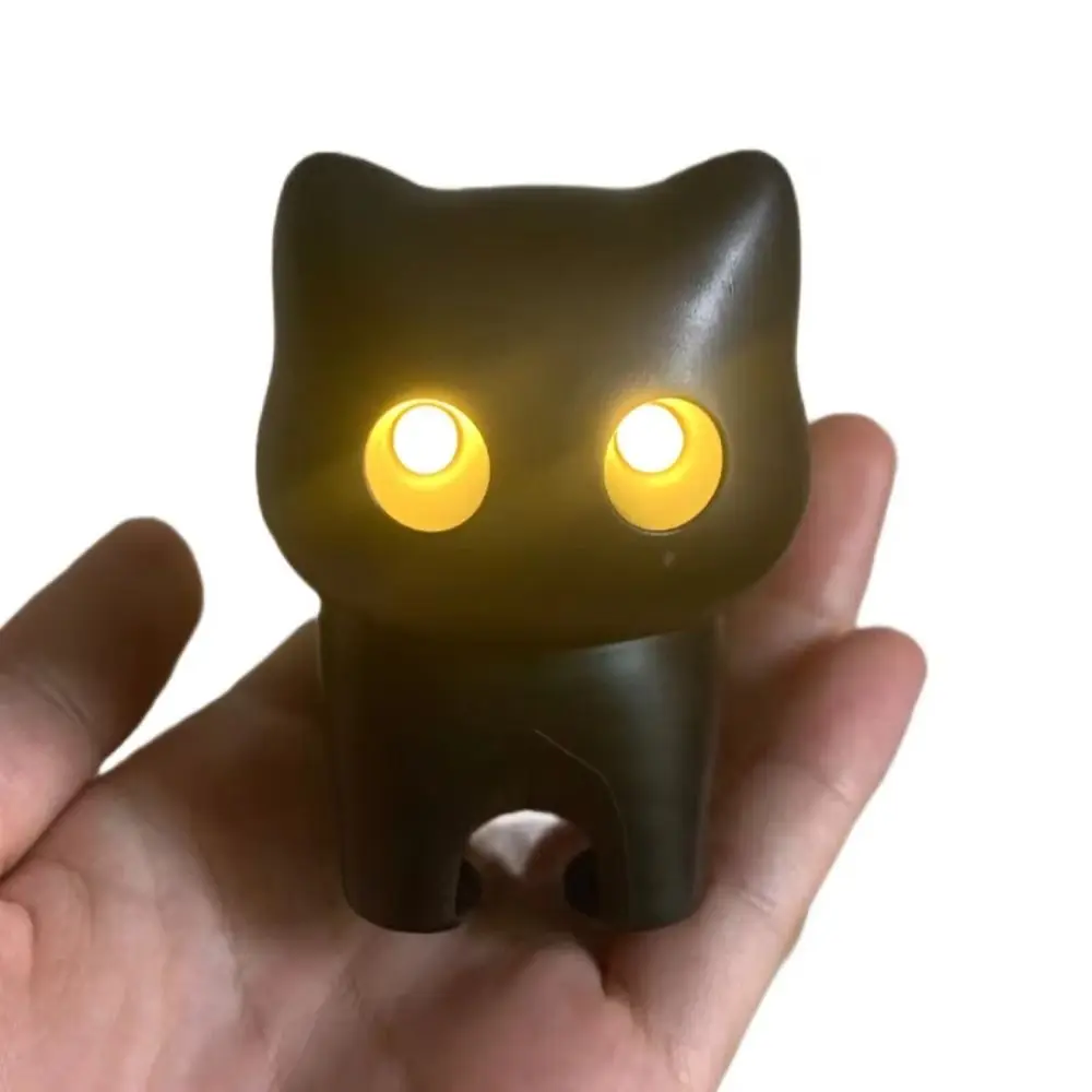 Świecący w ciemności brelok w kształcie piszczącego kota, antystresowy, świecący w paniecie kot, zawieszka do plecaka, prezent urodzinowy dla przyjaciela.