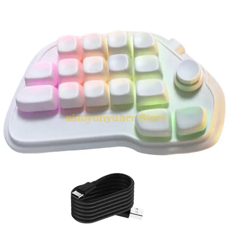 17 Key Mini KeyPad Support Color Readlight e Wireless Hot Swappable per il gioco P9JB
