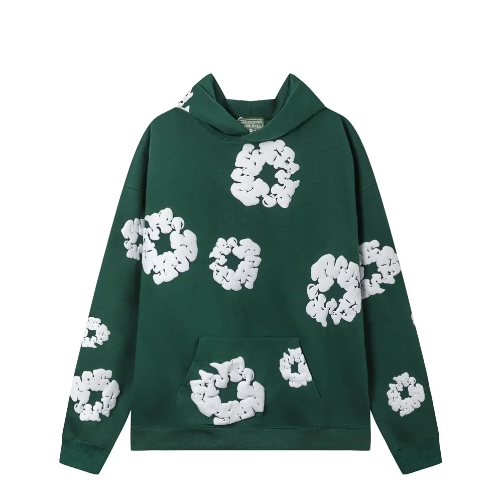 2024 Spring Autumn 3d Trendy Flower Pattern Hooded Sweatshirt Unisex Casual Loose Fit Sweatshirt Looose Clothing Sweatshirt Tops